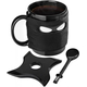 Tazza Ninja con Benda Stella Cucchiaino Colazione Thè Latte Caffè Idea Regalo...