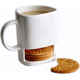 Tazza in Ceramica con Porta Biscotti Bianca Idea Regalo per Colazione Caffè
