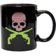 Tazza Termica Termosensibile Magica Calore Teschio Scheletro Pistole Incrociate