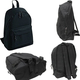 Zainetto nero da viaggio casual scuola tempo libero tracolle regolabili 5