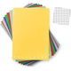 Set 10 Quaderni Monocromo in Formato A5 Quadretti 4MM Colori Assortiti Scuola