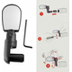 Coppia Specchietti Specchio Retrovisore Bici Bicicletta Flessibile Manubrio...