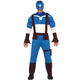 Costume Carnevale Capitan America supereroe cosplay tuta per adulti uomo 48/50
