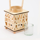 Lanterna Porta Candela in Legno Rattan Portatile Matrimonio Lampada 22x14 cm...