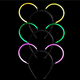 5x Montature Orecchie Luminose Cerchietto Coniglio Accessori Fluo Starlight...