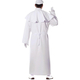 Costume Carnevale da Papa uomo religioso tunica lunga bianca pontefice M/L...