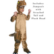 Costume Carnevale dinosauro vestito T-REX animale unisex bambini 2-3 anni 2