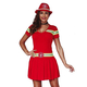 Costume Carnevale da pompiere donna vigile del fuoco Vestito sexy Taglie...