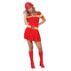Costume Carnevale da pompiere donna vigile del fuoco Vestito sexy Taglie...