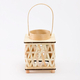 Lanterna Porta Candela in Legno Rattan Portatile Matrimonio Lampada 22x14 cm...