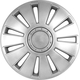 Set di 4 Copricerchi Universali Coppe Auto Silverstone Grigio 13/14/15...