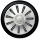 Set di 4 Copricerchi Universali Coppe Auto Silverstone Grigio 13/14/15...