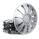 Set di 4 Copricerchi Universali Coppe Auto Silverstone Grigio 13/14/15...