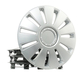 Set di 4 Copricerchi Universali Coppe Auto Silverstone Grigio 13/14/15...