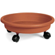 Sottovaso con Ruote Plastica Simil Terracotta Plastica Fioriera Vari Diametri...