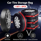 Set 4 Borse Pneumatici 17" a 20" Copriruota Gomme Garage Portaruota Scorta...
