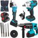 Kit 3 in 1 Trapano tassellatore + Avvitatore Impulsi + Smerigliatrice Batteria