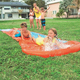 Acqua Scivolo Ferroviario con 2 Corsie Bambini 488cm Gioco Esterno Giardino...