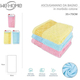 Set di 12 Asciugamani in Cotone Colorato Morbido Viso 75x35cm Ospite Bagno 2