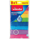 9 Panni Vileda Microfibra Colors Lavabili in Lavatrice Riutilizzabili 30x30...