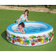 Piscina Rotonda Gonfiabile Fuoriterra Bambini Giardino 196x53cm 3 Anelli 5
