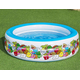Piscina Rotonda Gonfiabile Fuoriterra Bambini Giardino 196x53cm 3 Anelli 4