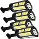 4x Lampione Faretto LED Solare Sensore Movimento Faro Esterno Telecomando IP65