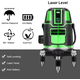 Livella Laser Tracciatore Autolivellante 360º Rotazione 5 Linee Verdi Q-SP01...