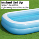 Piscina Gonfiabile Fuoriterra Rettangolare Bambini cm 262x175x51 Cod. 54006...