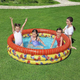 Piscina Rotonda Gonfiabile Fuoriterra Bambini Giardino 168x38cm 3 Anelli 5
