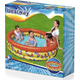 Piscina Rotonda Gonfiabile Fuoriterra Bambini Giardino 168x38cm 3 Anelli 8