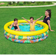 Piscina Rotonda Gonfiabile Fuoriterra 168x38cm Bambini Giardino 3 Anelli...