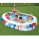 Piscina per bambini gonfiabile ovale 229x152x51 cm Famiglia Mod. 54066 8