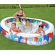 Piscina per bambini gonfiabile ovale 229x152x51 cm Famiglia Mod. 54066 7