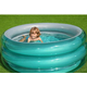 Piscina Gonfiabile Per Bambini 3 Anelli Vasca 150x53 cm Piscinetta Giardino...