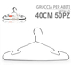 20x Grucce in Metallo Camicie Pantaloni Appendiabiti Lavanderia Tintoria 40...