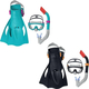 Set Maschera + Boccaglio + Pinne 41/46 da Sub Snorkeling Immersione Nuoto