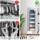 Organizer Armadio Portatutto Pensile 2PZ Tessuto Scarpe Borse 5 Piani...
