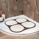 Tappetino Doccia Quadrato Antiscivolo Tappeto Bagno Fori Massage 53x53 cm...