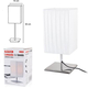 Lampada abatjour da tavolo con paralume tessuto comodino scrivania E27 40W 4