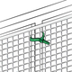 Rete in Plastica balcone recinzione ringhiera cancello protezione verde 1x5...
