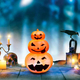 Zucca decorativa con Illuminazione a LED Di Halloween per Ingresso Di Casa 6