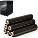 Film estensibile manuale nero 6 rotoli pellicola pallet per imballaggio 2kg
