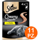 Sheba Creamy Snacks con Pollo Stick Cremosi per Gatti 11 pacchi da 4 snack 12g