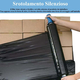 Film estensibile manuale nero 6 rotoli pellicola pallet per imballaggio 2kg...
