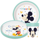 Gift Set Pappa Bambini Disney Mickey Mouse da 3 pezzi, in plastica senza BPA,...