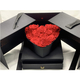 Romantico box regalo con rose profumate a forma di cuore e cassettino:...