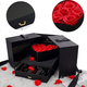 Romantico box regalo con rose profumate a forma di cuore e cassettino:...