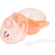 Ciotola antiscivolo con coperchio e cucchiaio Minnie per bambini in plastica,...