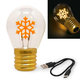 Lampada da Tavolo Ricaricabile, Lampadina E27 da Tavolo a Forma Fiocco di...